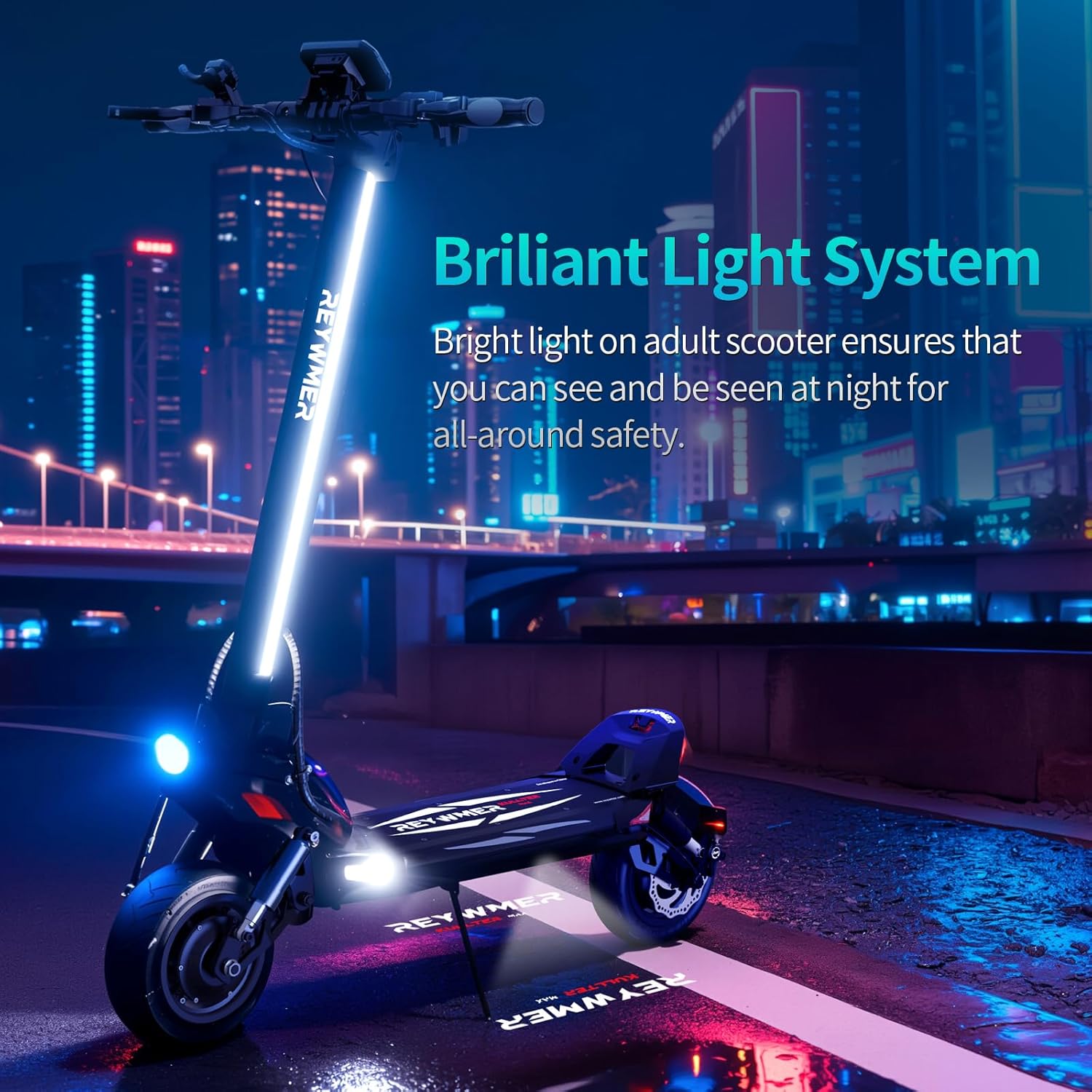 Electric Scooter, 60V 23.6AH, Dual Motor(Peak 5600W),60mph Electric Scooter,10" Off-Road Tires, 360° Lights, Long Range, Dual Suspension, High Weight Capacity(Kullter Max)